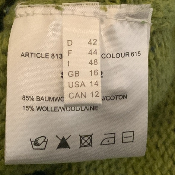 More & More Wool Blend Green Knit Cardigan - Picture 2 of 5